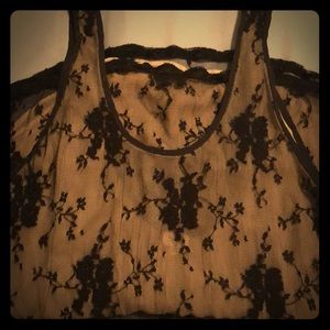 WILFRED Sleeveless Lace Top with nude lining